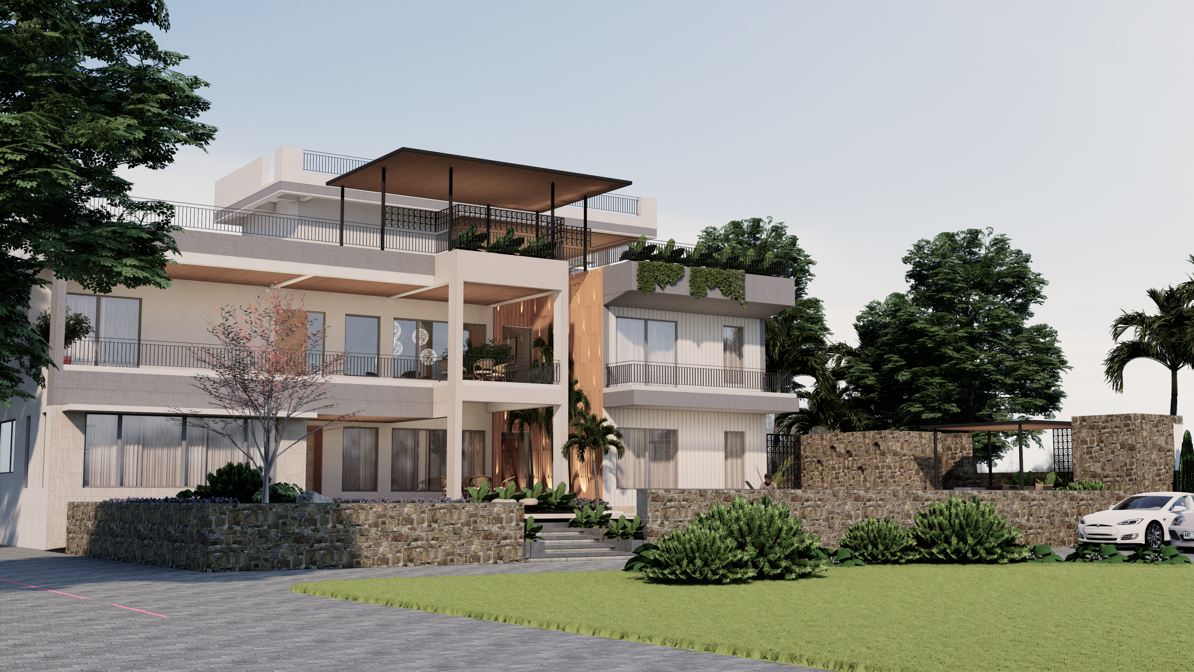 Villa Taru — Side Perspective